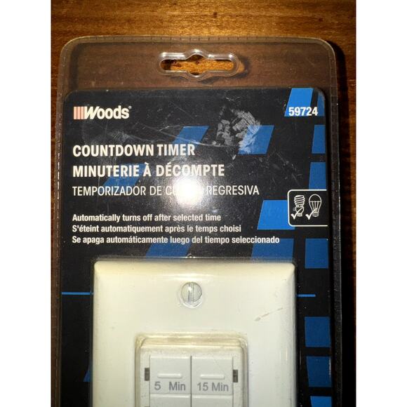 Woods 59724 Countdown Timer Automatically Turns Off NIP - Picture 4 of 6